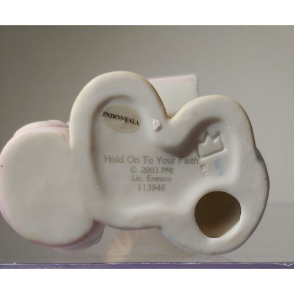 Precious Moments HOLD ON TO YOUR FAITH Figurine #113946 4 1/2 Inches Tall - Picture 5 of 7
